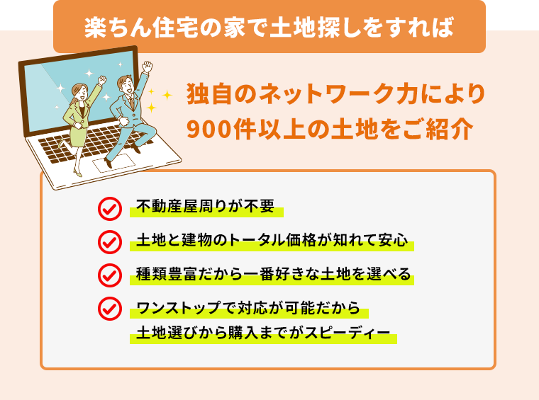 楽ちん住宅の家で土地探しをすれば